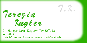 terezia kugler business card